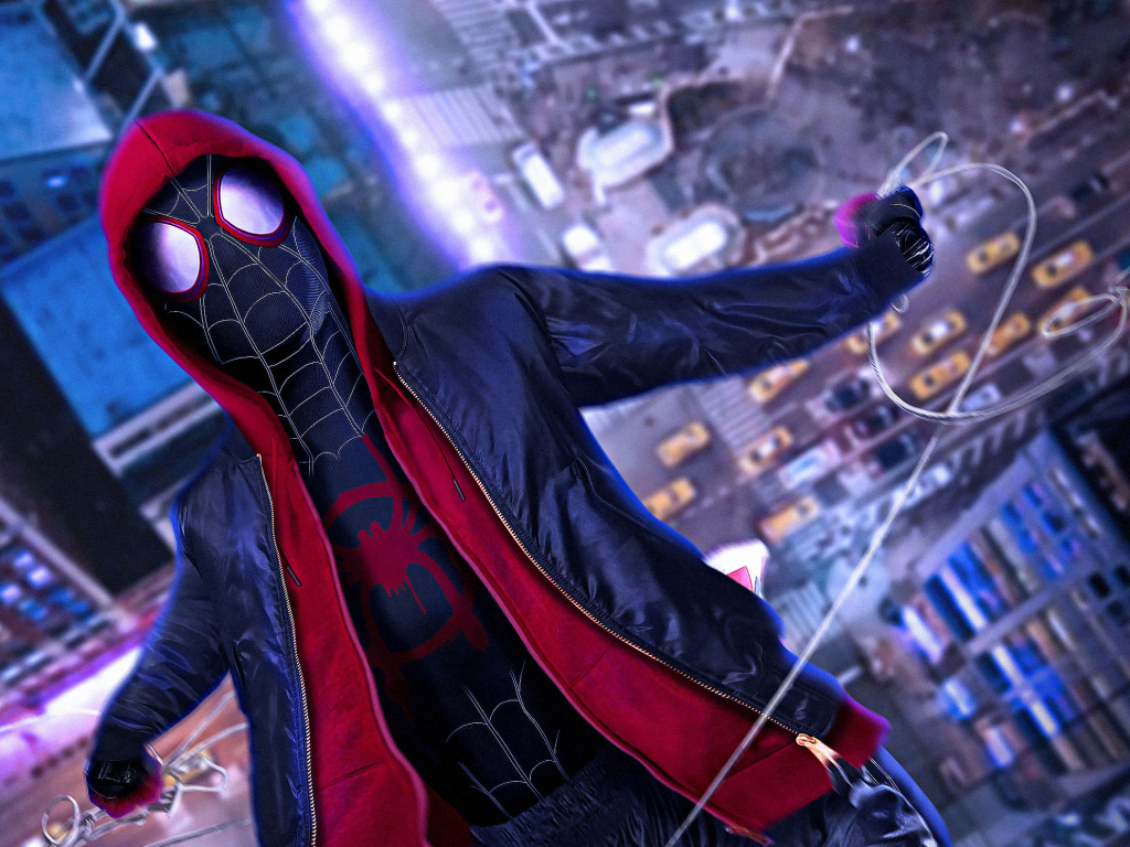 Desktop Wallpaper Spider Man: Into The Spider Verse, Movie, 2018, Cosplay, Hd Image, Picture 
