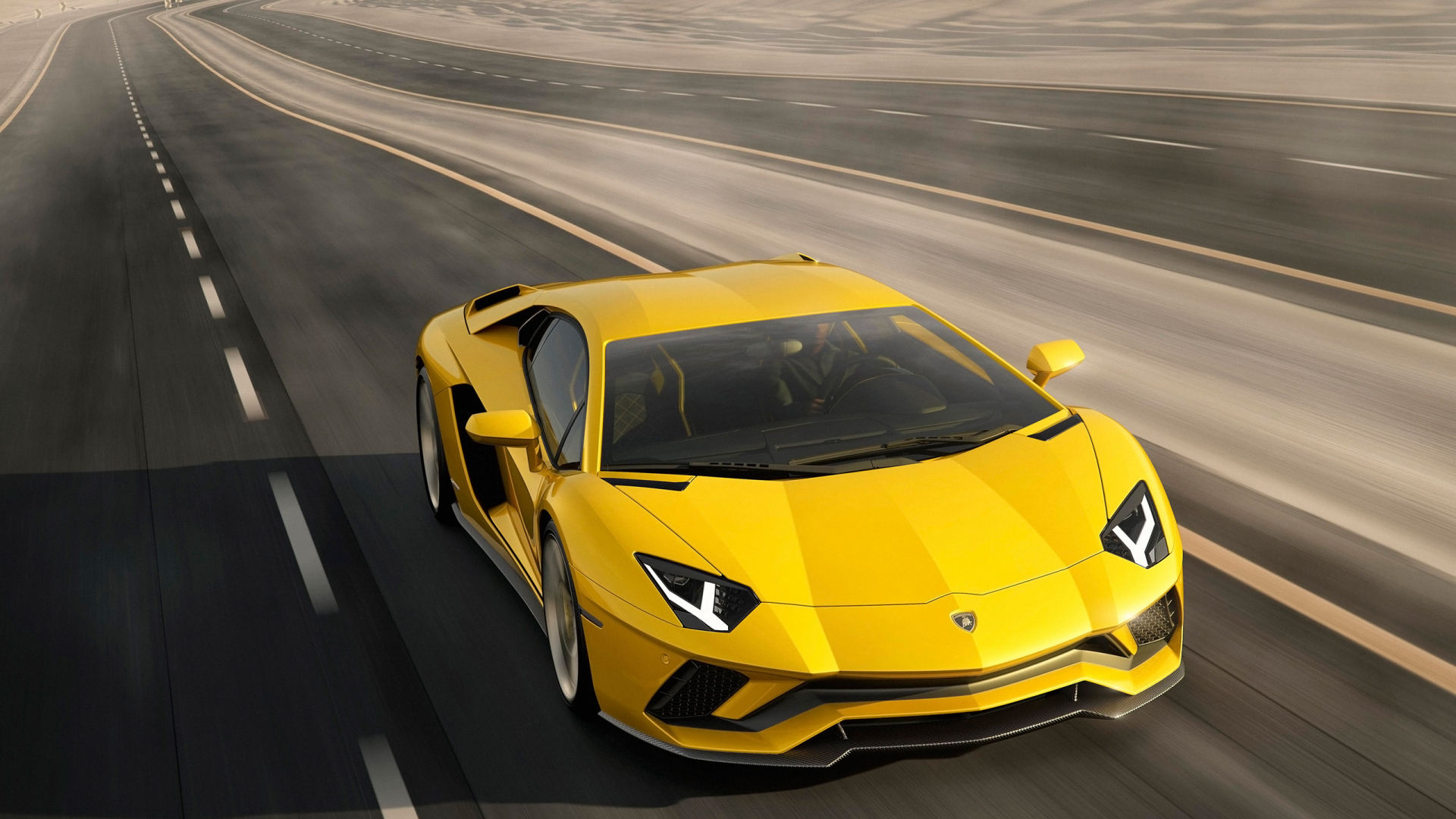 желтый спортивный автомобиль Lamborghini Aventador yellow sports car загрузить