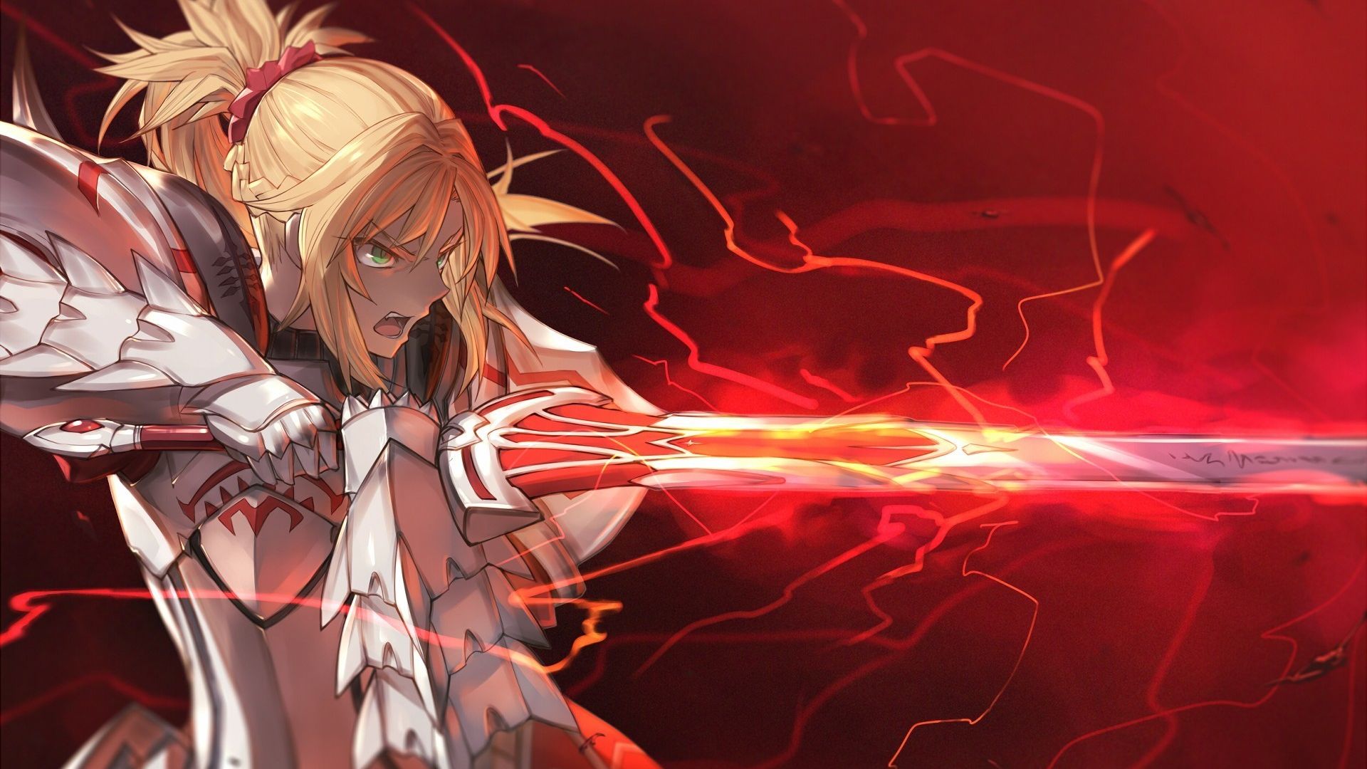 Desktop Wallpaper Saber Of Red, Fate/Apocrypha, Angry 